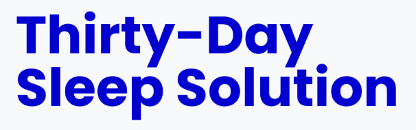 Thirty-Day Sleep Solution Logo