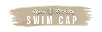 Aqua Stocking Swim Cap Logo