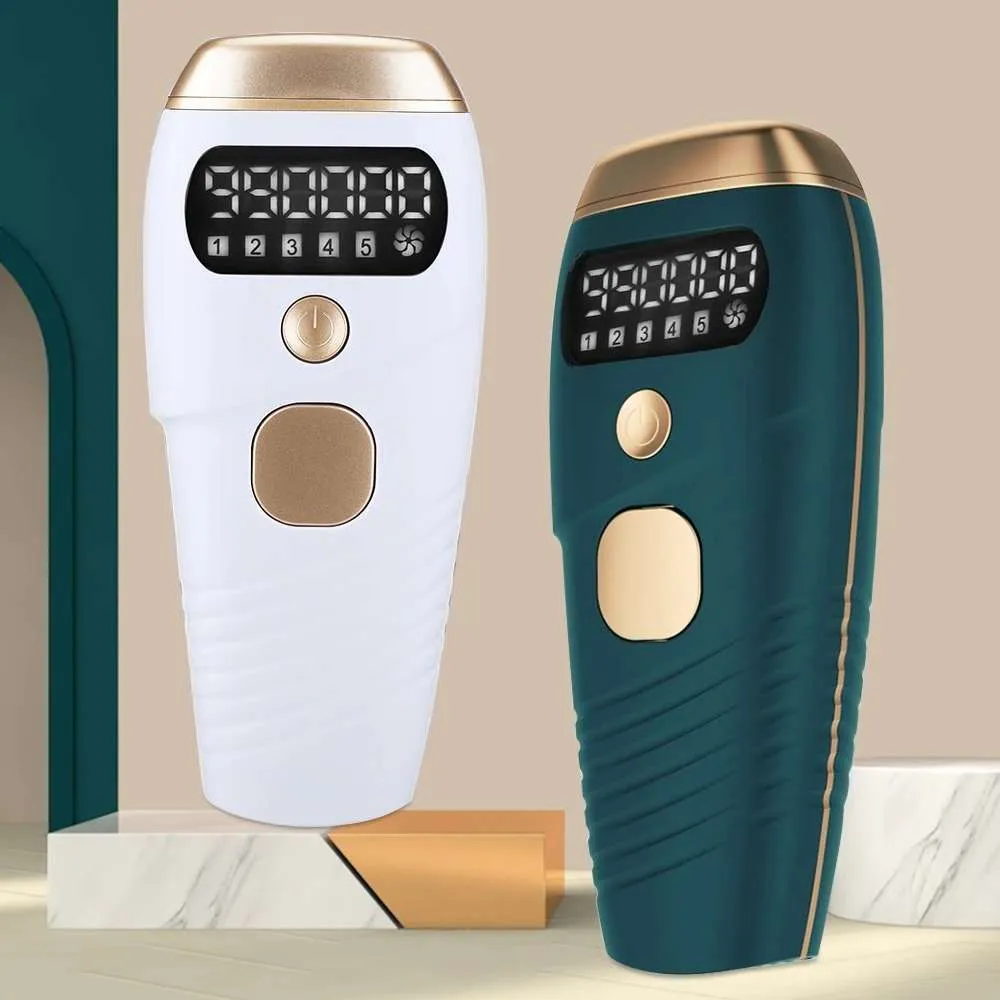 Two electronic shavers, one in a vibrant color and the other in a contrasting shade, by Homiley's Beauty Rose Skin IPL.