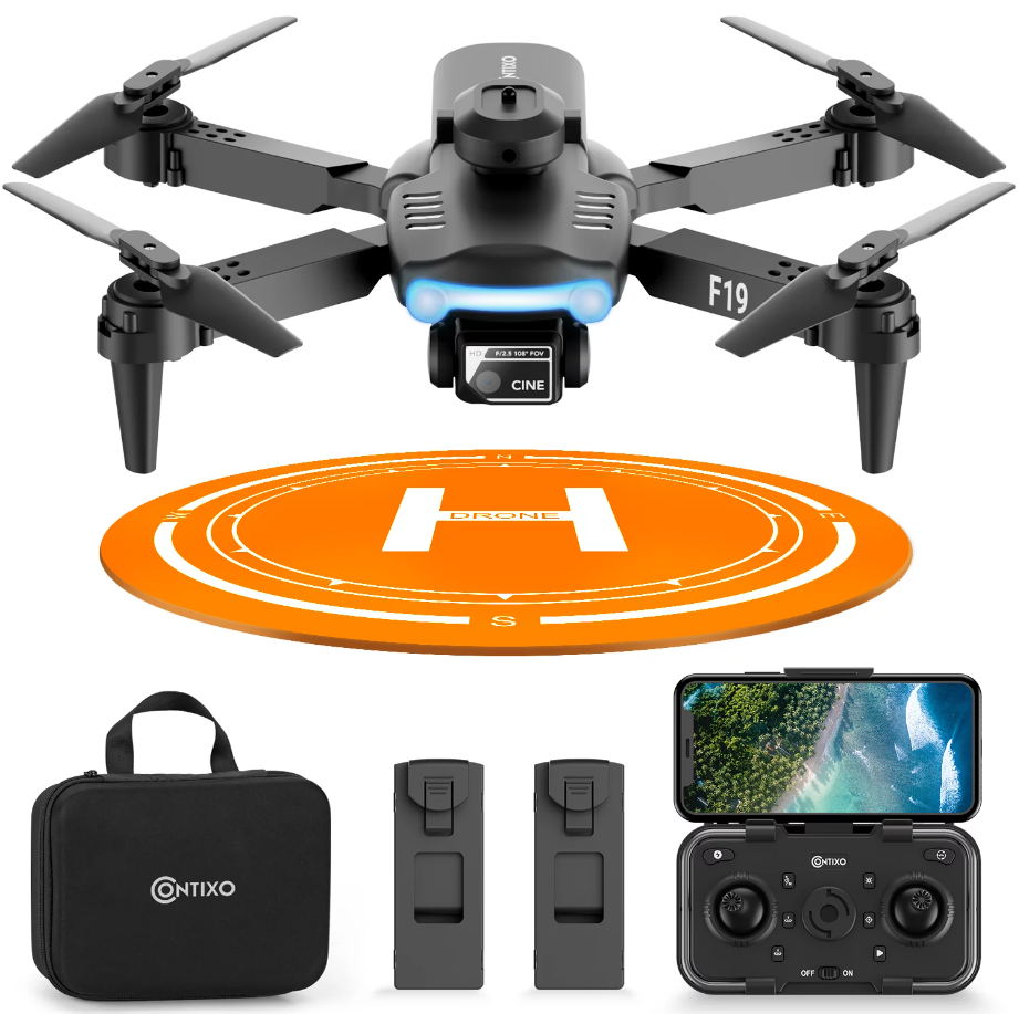 A Contixo F19 drone with HD camera and WiFi capabilities, perfect for capturing stunning aerial footage.