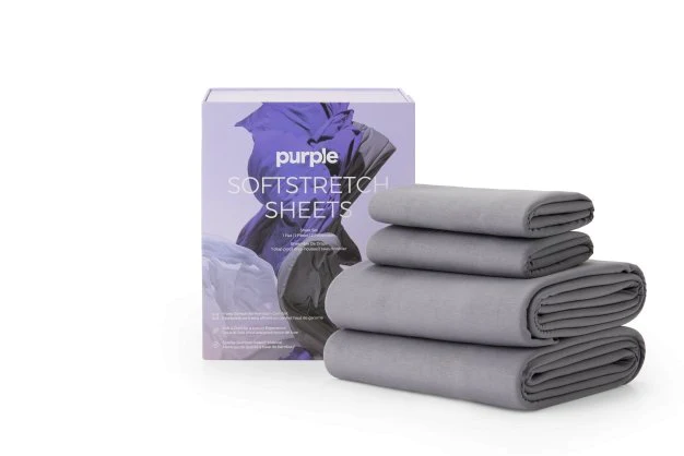 The Purple SoftStrech Sheets consists of four pieces, made of soft and stretchy fabric.