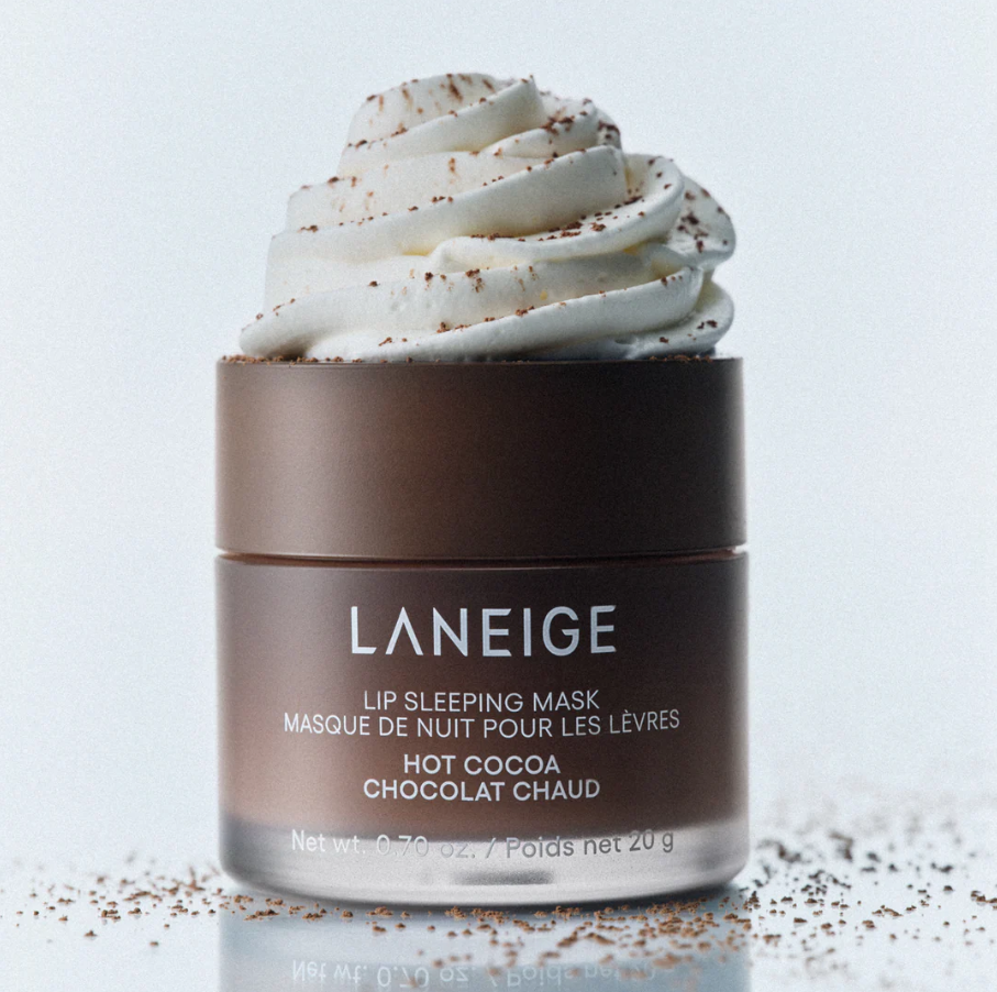 Jar of Laneige Lip Sleeping Mask, a Korean overnight treatment with Berry Fruit Complex, Shea Butter, and Murumuru Seed for soft, hydrated lips.